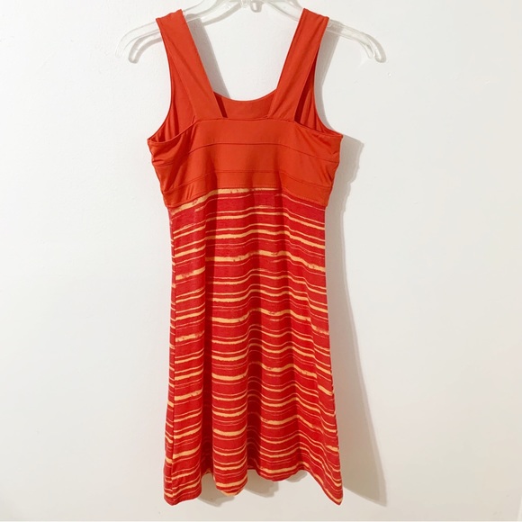 Alpine Design Sporty Scoop Neck Sleeveless Fit Flare Spandex Stripe Dress 🟥🟧 - Picture 5 of 9